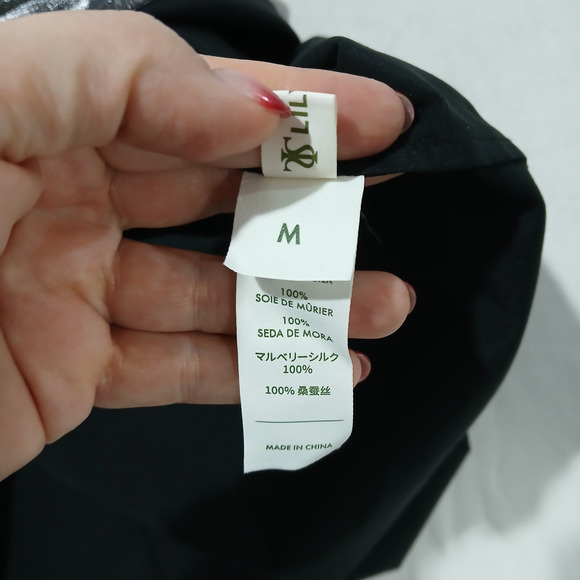 LILYSILK Silk Dress Womens Medium Silver Metallic Wrap Layered Skirt NWT - Picture 5 of 11